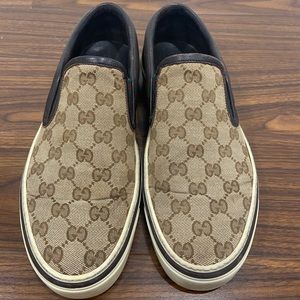 Men’s Gucci Slide Sneakers - Brown, Size 10